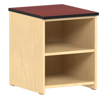 Aero Nightstand\/Desk Pedestal w\/2 Storage Shelves